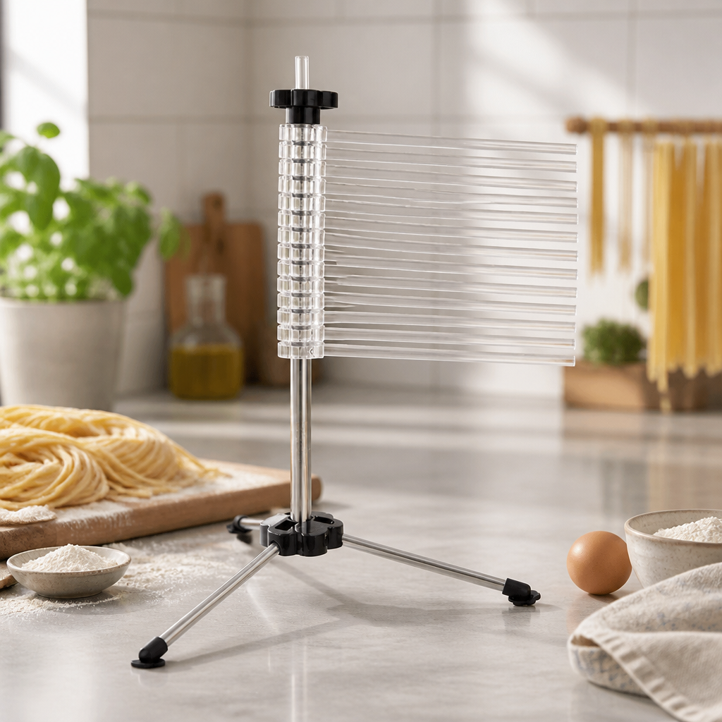 Collapsible commercial pasta drying rack for chefs and home cooks