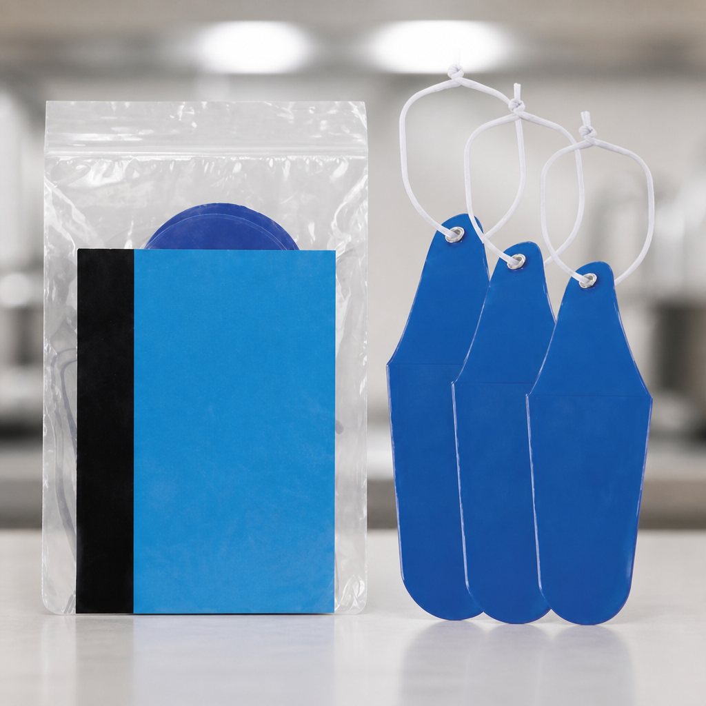 Commercial Fingerstalls Assorted Sizes Blue 10 Pack First Aid Disposables