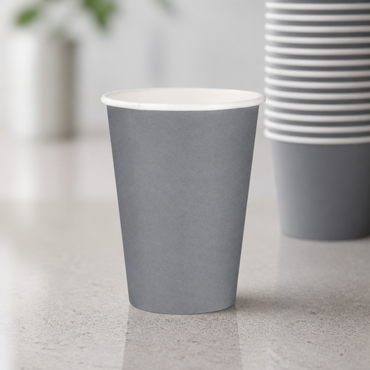 Commercial Disposable Coffee Cups 340ml Charcoal 1000 Pack