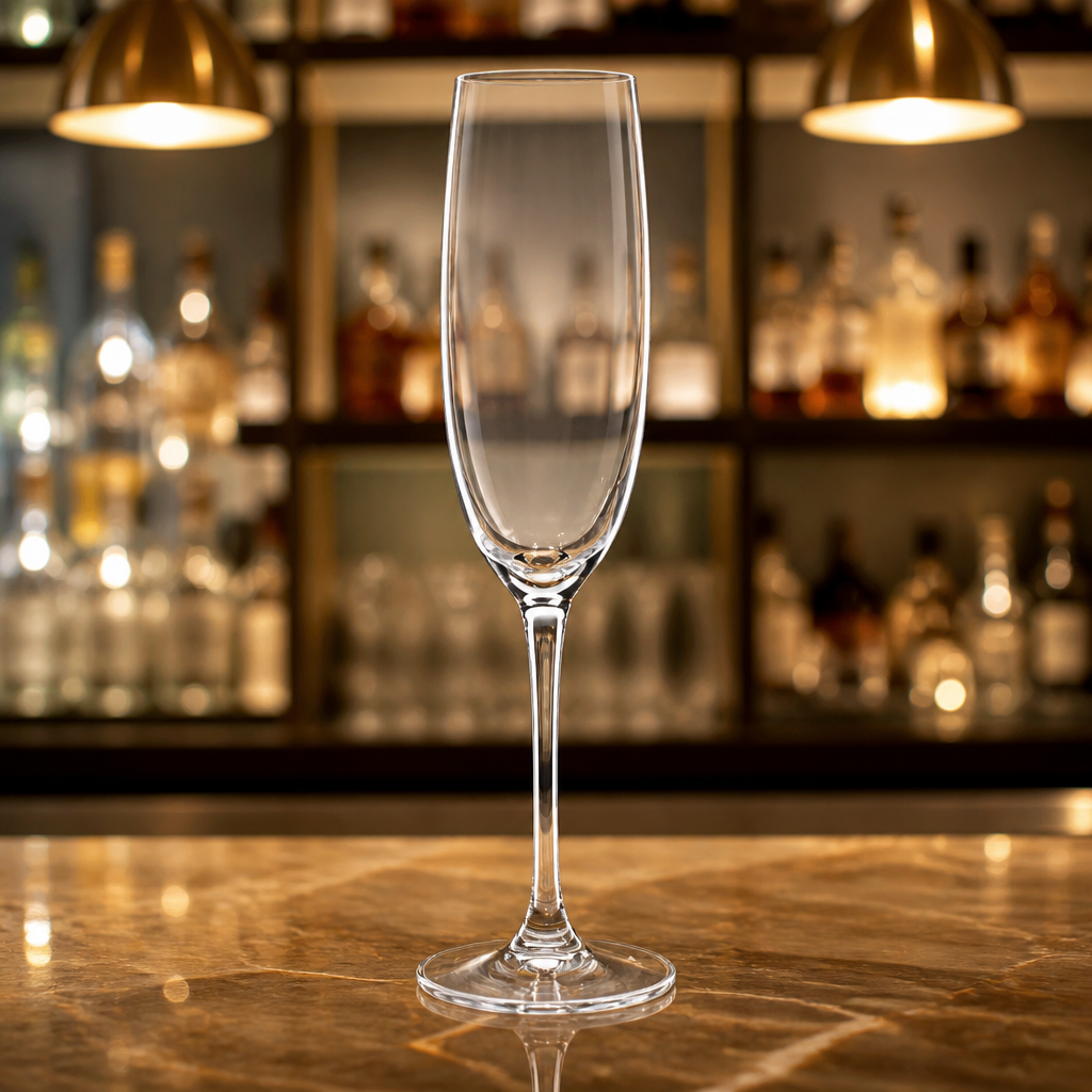 Commercial Crystal Champagne Flutes 180ml - 6 Pack