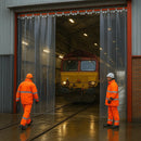 Train Shed Pvc Strip Curtains – Swivel Hinge, R2 Underside Fit