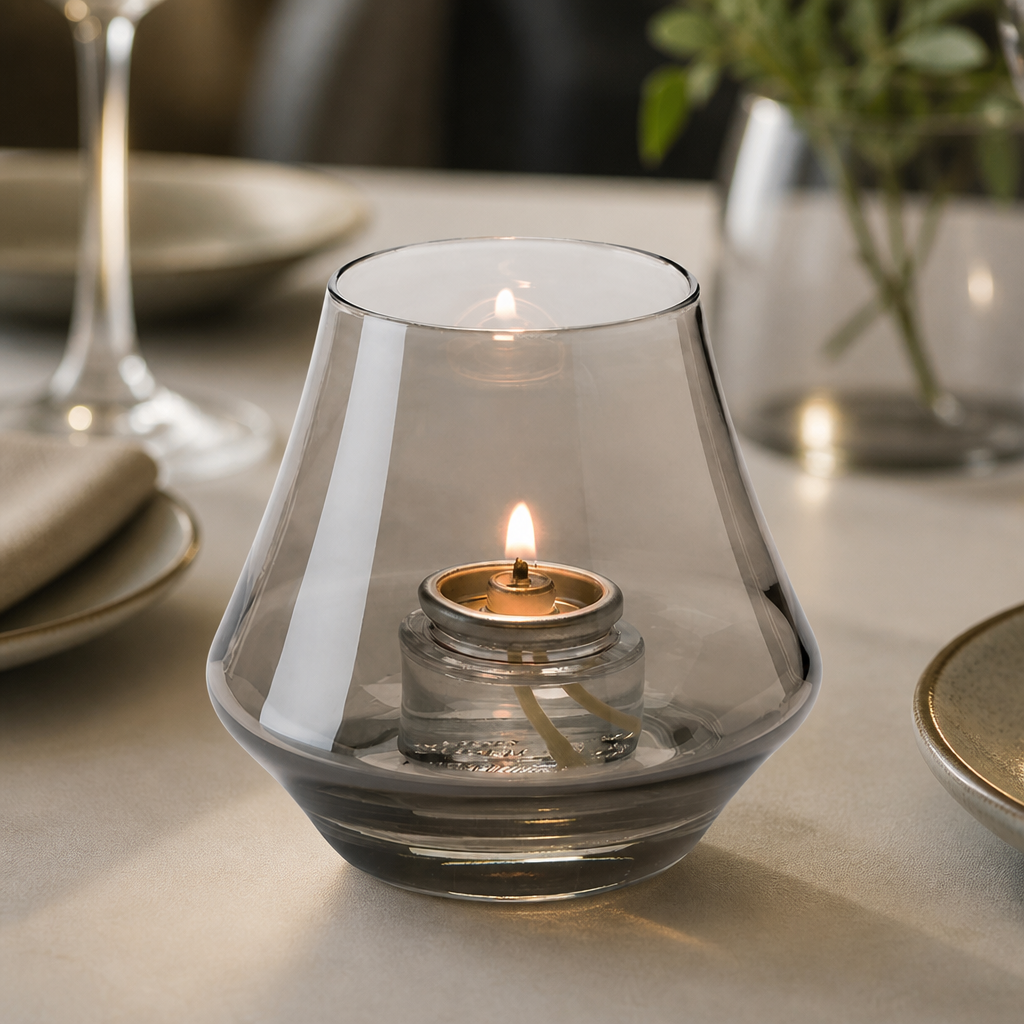 Commercial Smoke Lustre Glass Votives 89mm - 12 Pack