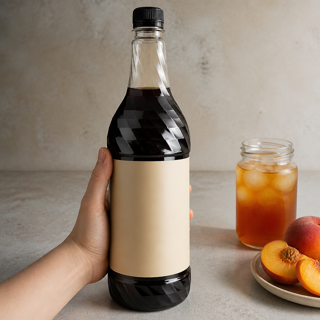 1Ltr Commercial Peach Iced Tea Syrup for beverages