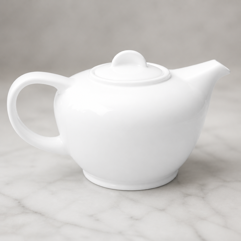 Commercial 1L Teapot Fine China Set of 6 for Catering