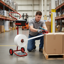 Professional Woven Polyester Strapping Kit with Heavy Duty Dispenser and Tensioner for Secure Packaging