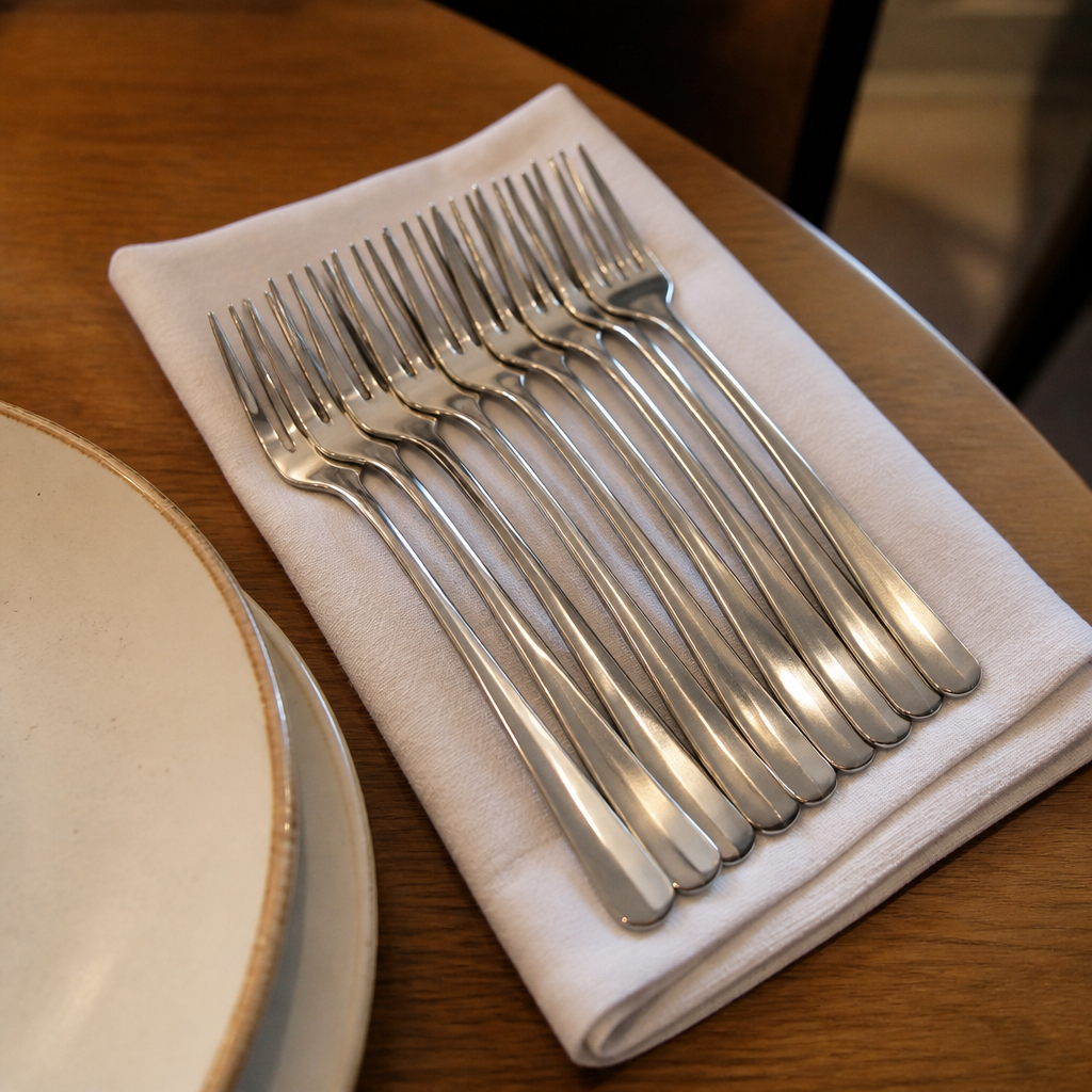 Commercial Dessert Forks 180mm Stainless Steel 12 Pack