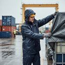 Premium Lightweight Waterproof Jacket with Breathable Vented Back, Taped Seams, and Pack-Away Hood for Comfort and Protection