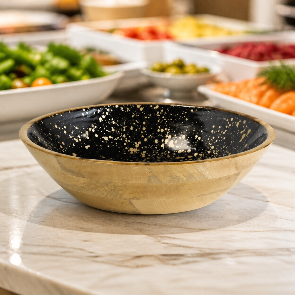 Commercial wooden bowl 370mm diameter 4L capacity