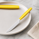 Commercial Dessert Knives Yellow Handles 12 Pack 195mm