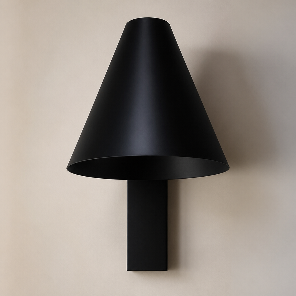 Commercial Indoor Wall Light Black Minimalistic Design 245mm