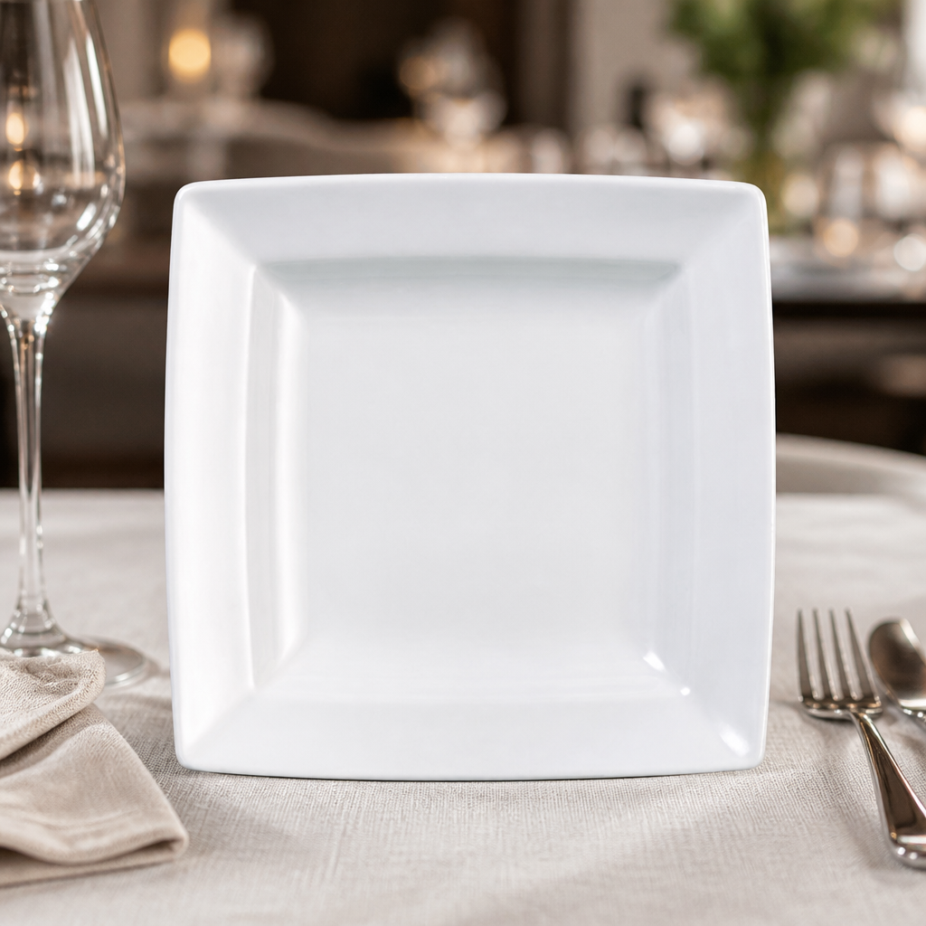 10 inch square pasta bowl set for fine dining - 6 pack