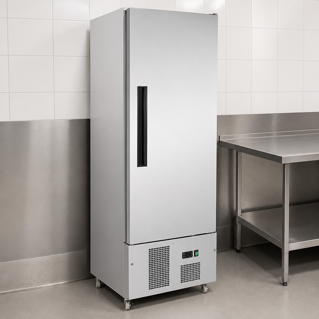 Commercial Upright Slimline Freezer 440Ltr Capacity