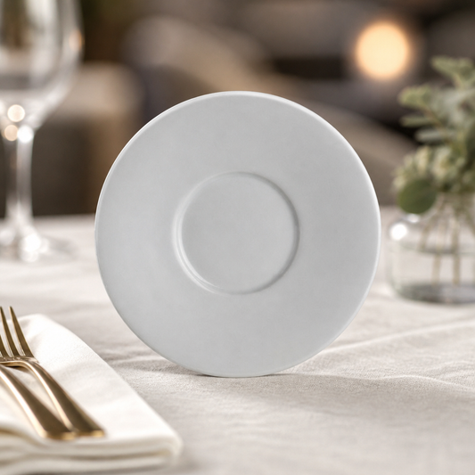 Commercial Fine Porcelain Espresso Saucers 123.8mm 24 Pack