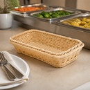 Commercial Polypropylene Rattan Basket 1/3 GN for Food Service