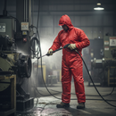Premium Disposable Coverall in Red - Lightweight, Size L-XXL for Versatile Protection