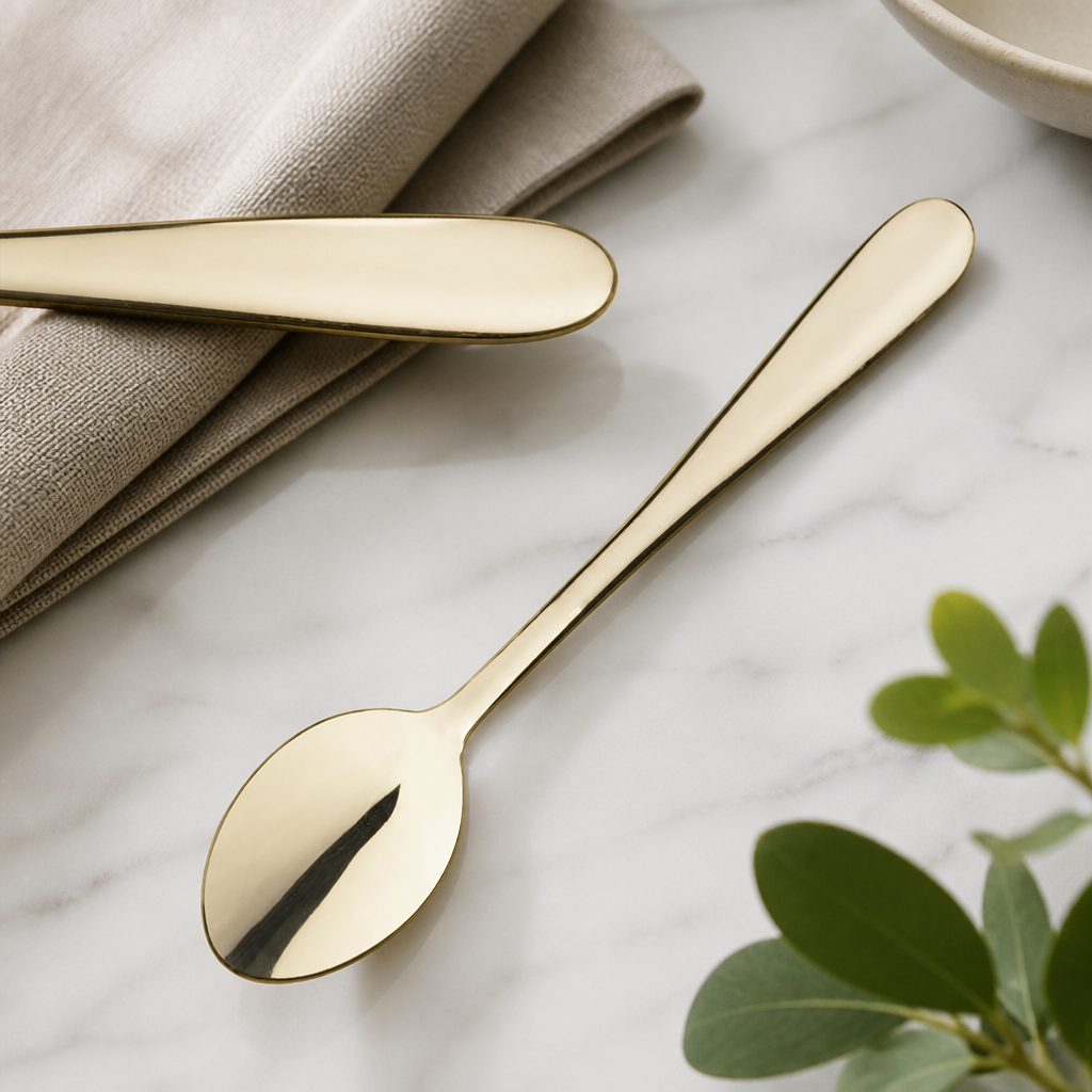 Commercial Teaspoons Champagne Gold 12 Pack Stainless Steel