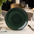 Commercial Porcelain Coupe Plates Burnt Emerald 280mm 12 Pack