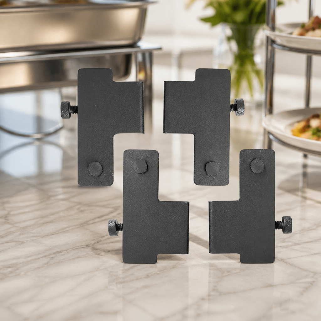 Commercial Display Universal Shelf Holders Black 4 Pack