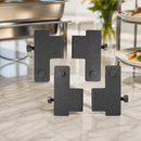 Commercial Buffet Display Universal Shelf Holders Black 4 Pack