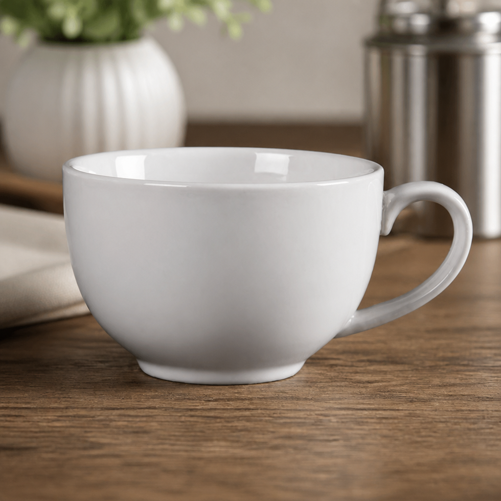 Commercial Whiteware Cups 230ml 12 Pack Elegant Tableware