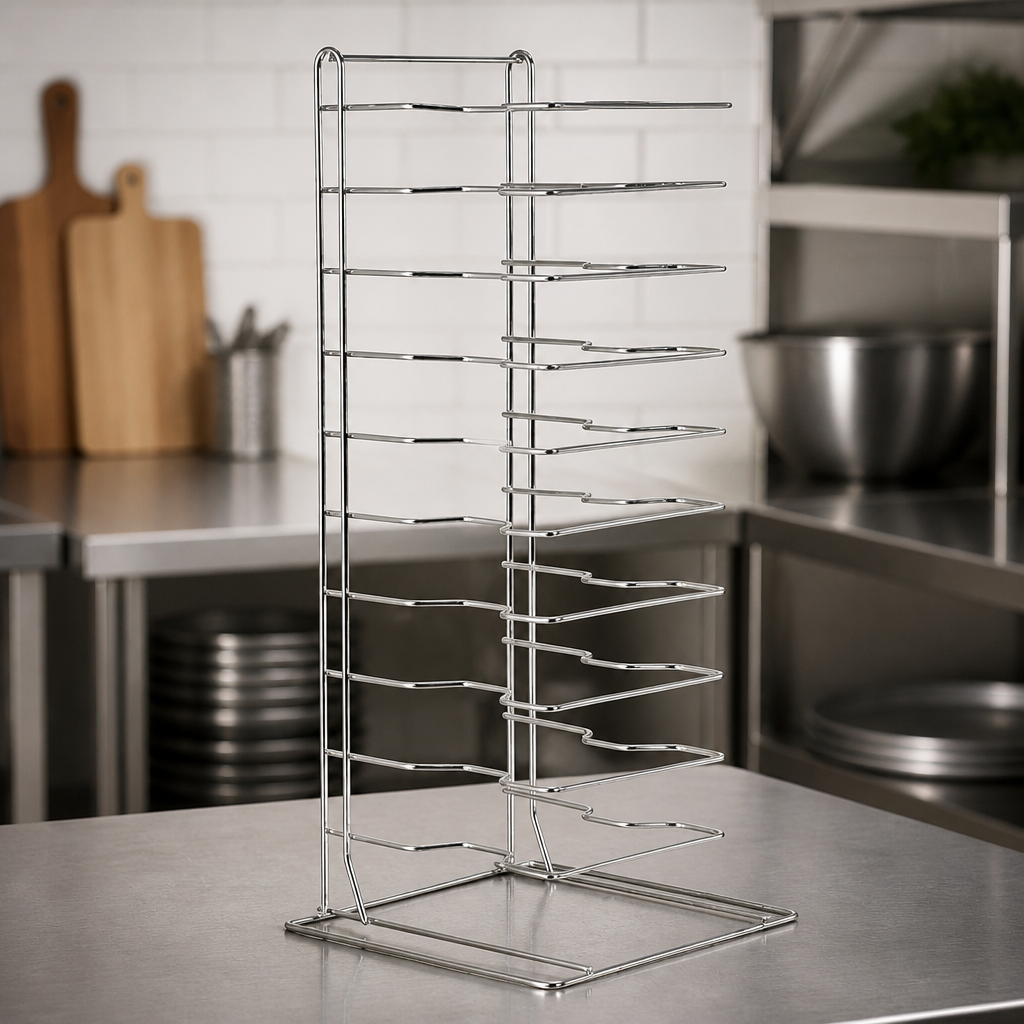 Commercial 11 Slot Pizza Stacking Rack for Efficient Storage