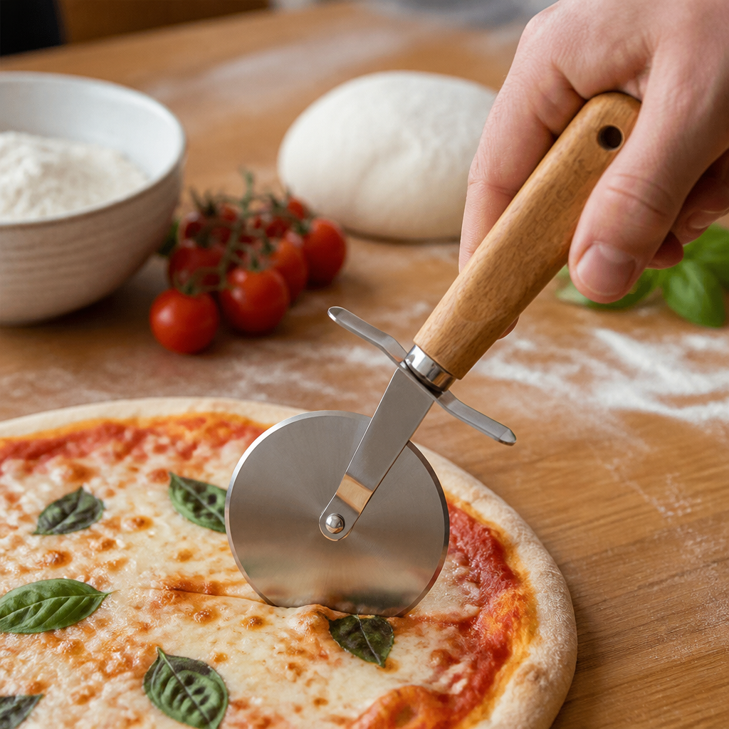 Commercial Pizza Cutter Wheel with 2.5 inch stainless steel blade