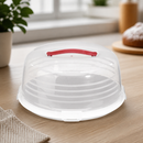 Commercial Round Cake Storage Box 350mm Durable Plastic White