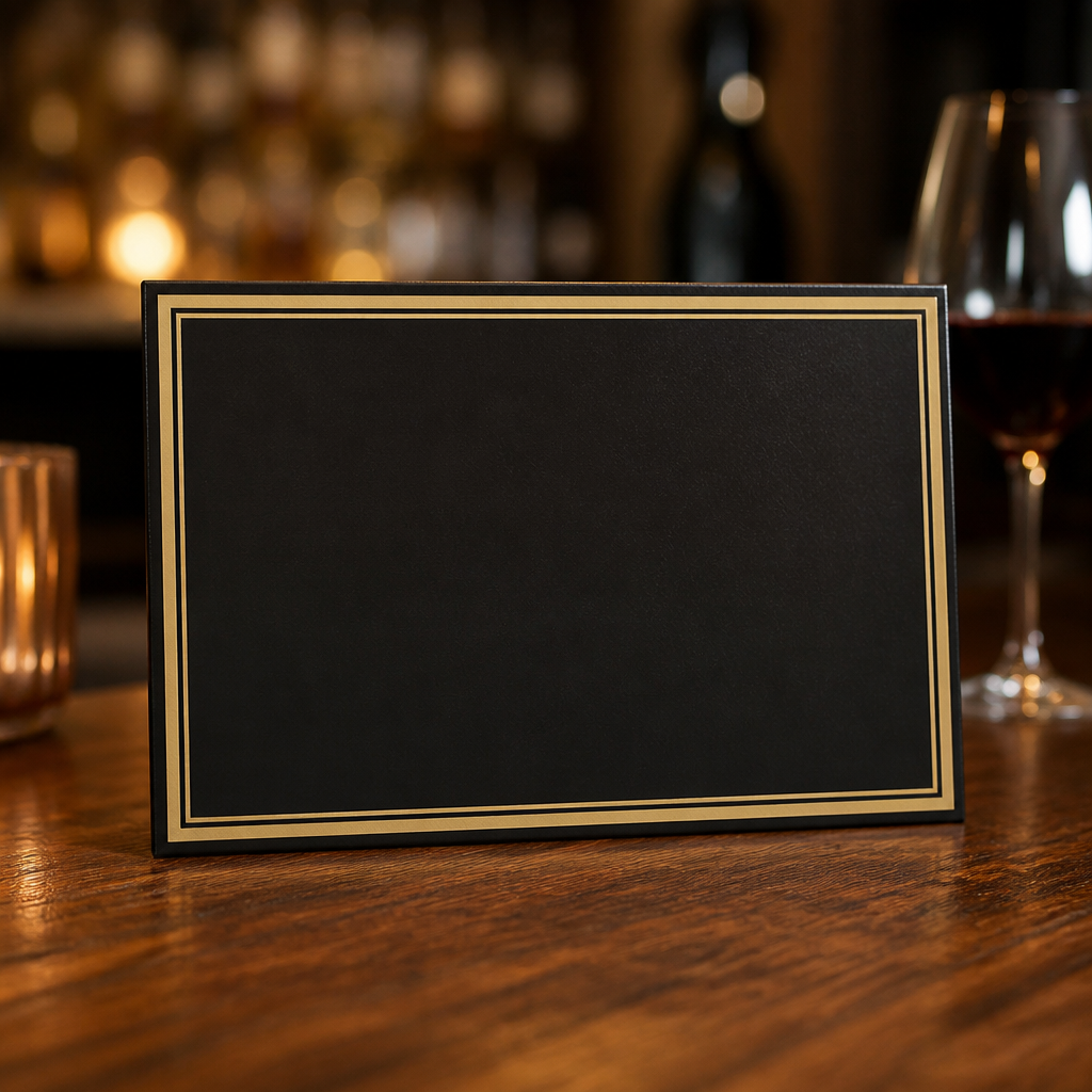 Commercial Bar Signage for Wine Measure Compliance 170x110mm
