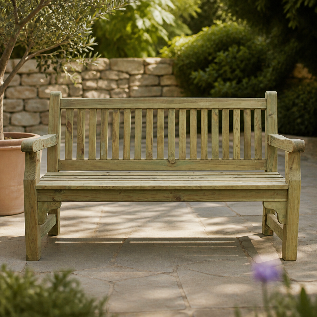 Commercial Softwood Garden Bench Seating Up To 3 People