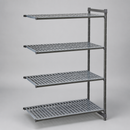 Commercial 4 Tier Add-On Racking Unit With Vented Shelves