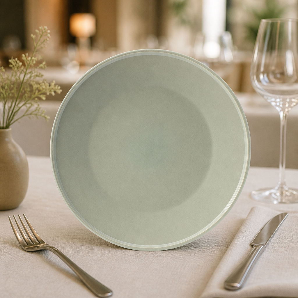 Commercial Mint Core Plates 225mm - 6 Pack Stoneware