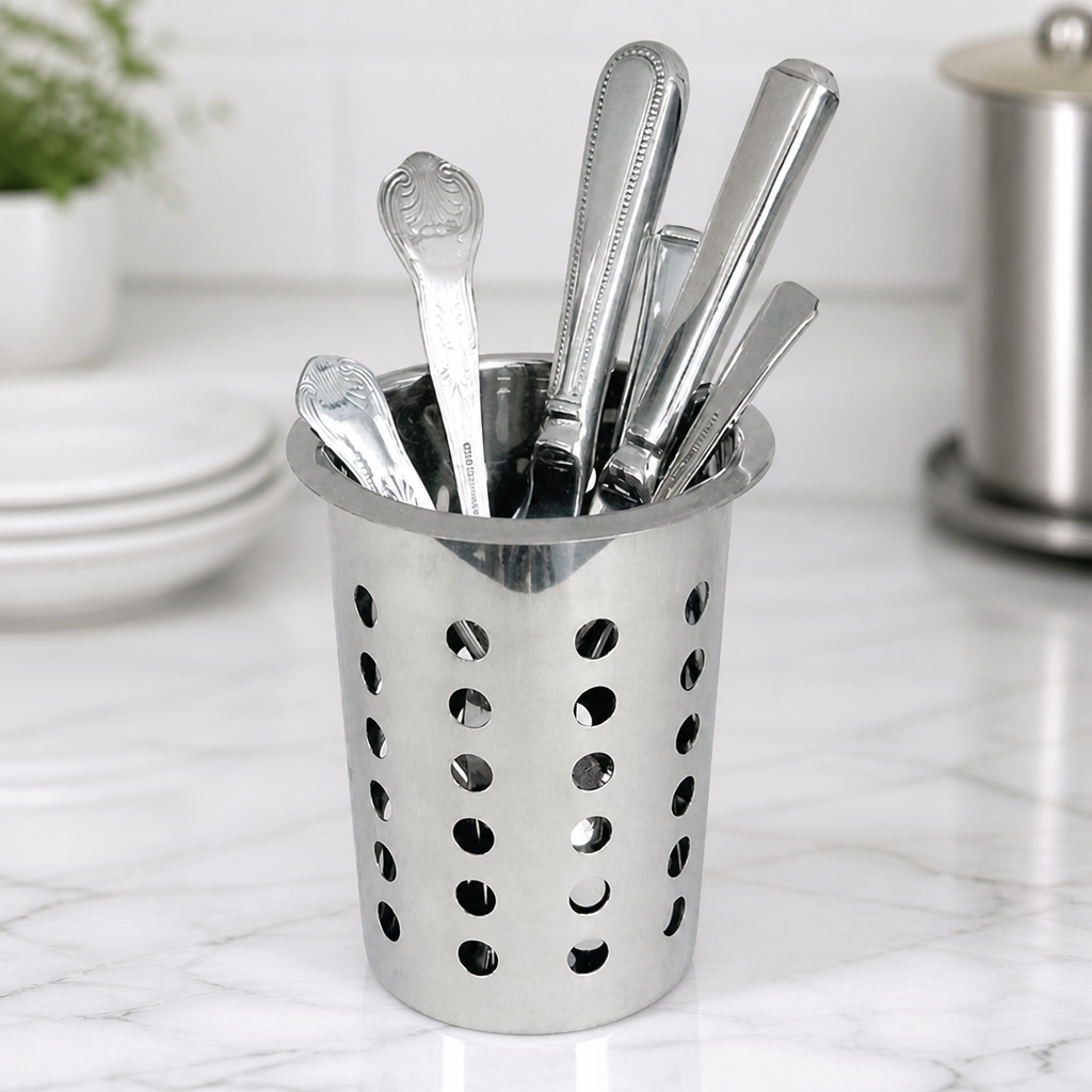 Commercial Stainless Steel Cutlery Basket 140mm Height