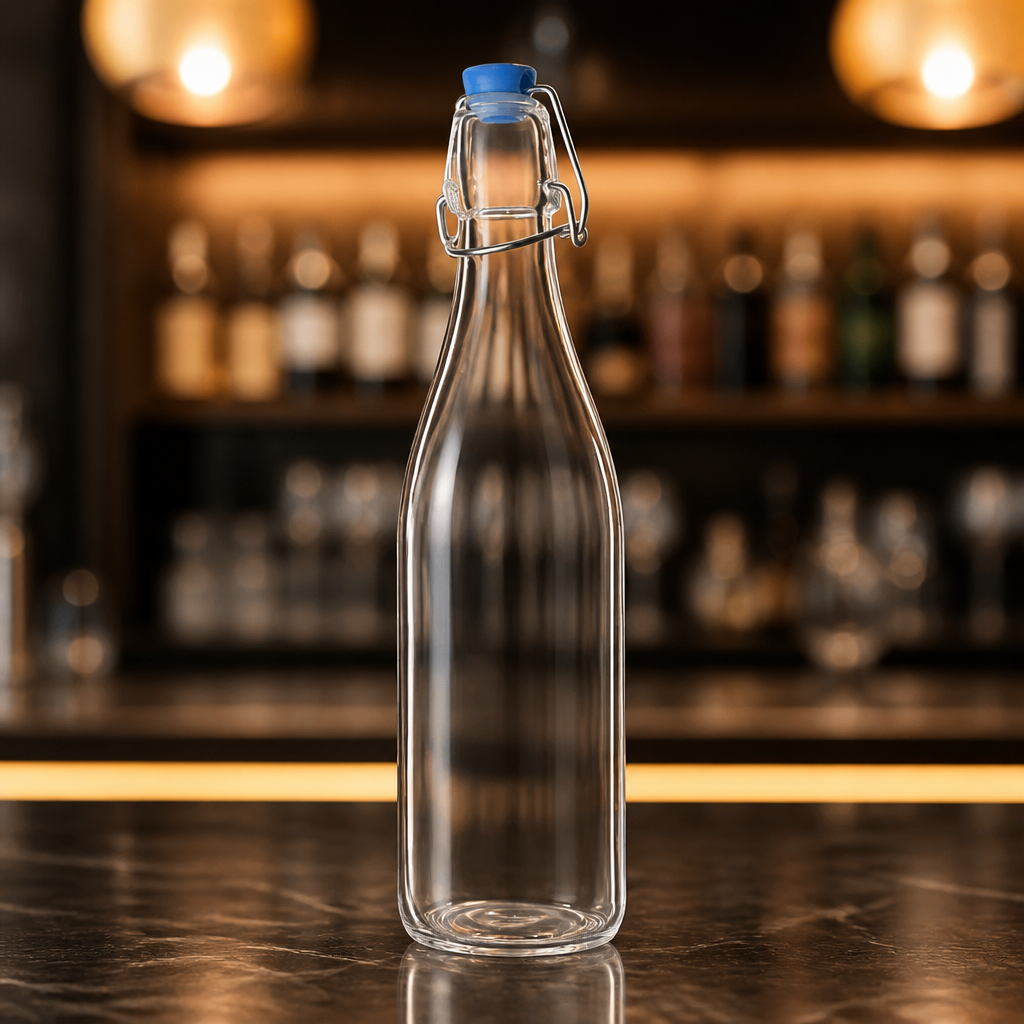 Pack of 6 Commercial Glass Water Bottles 0.5Ltr