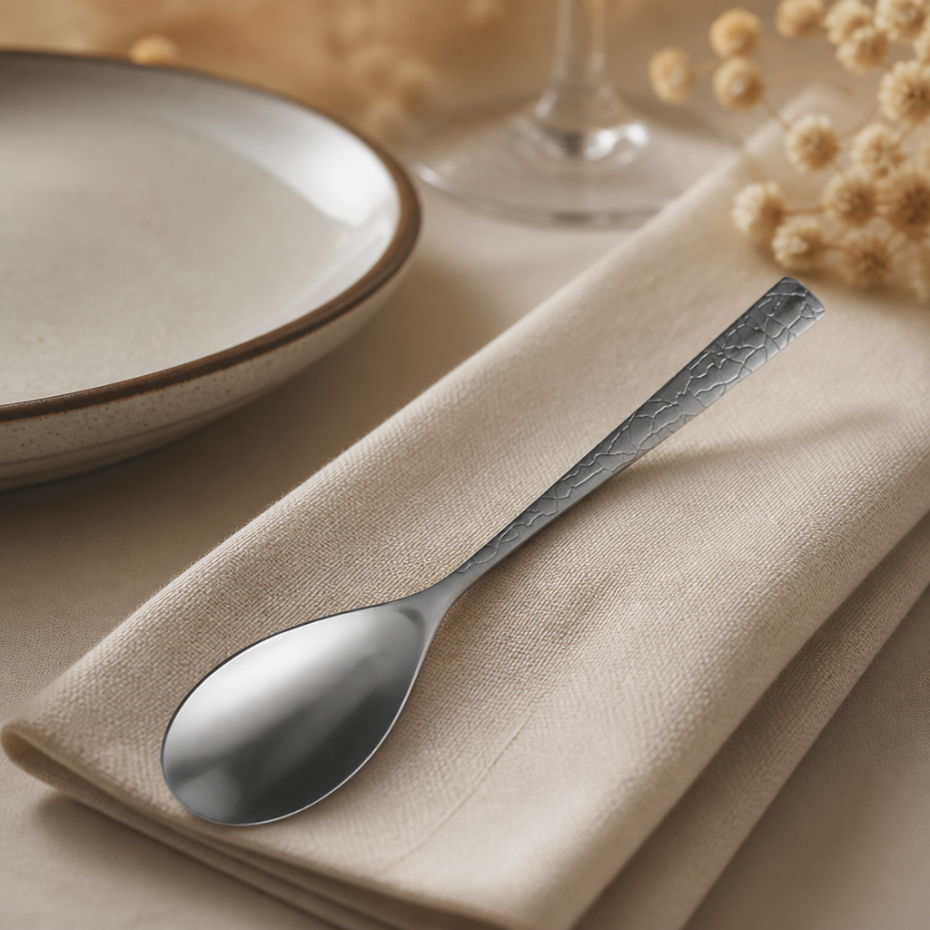 Commercial Kintsugi Dessert Spoons 12 Pack in stainless steel