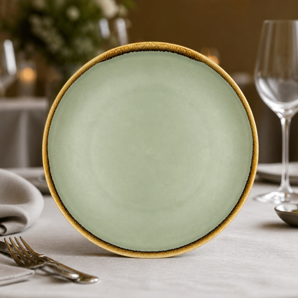 Commercial Plates 280mm Porcelain Moss 4 Pack