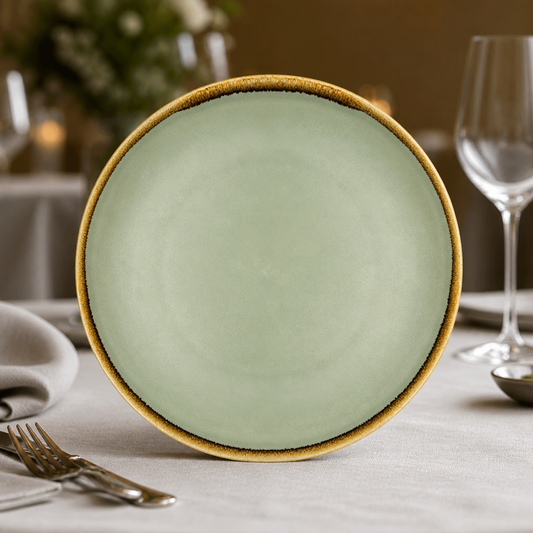 Commercial Plates 280mm Porcelain Moss 4 Pack