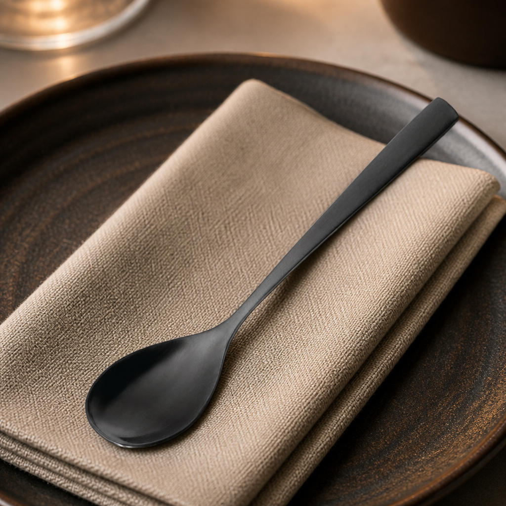 Set of 12 stainless steel Moka spoons for dining