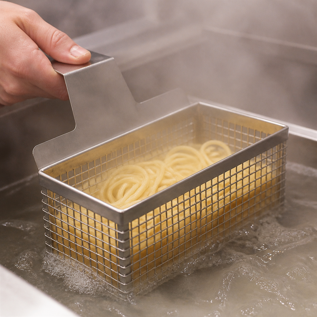5L stainless steel commercial pasta boiler basket