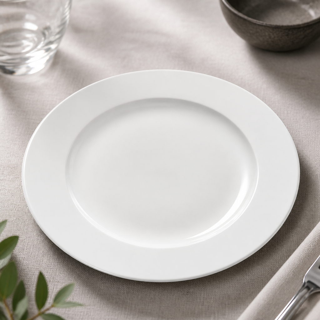 Commercial Mono Plates 268mm with Black Rim 12 Pack