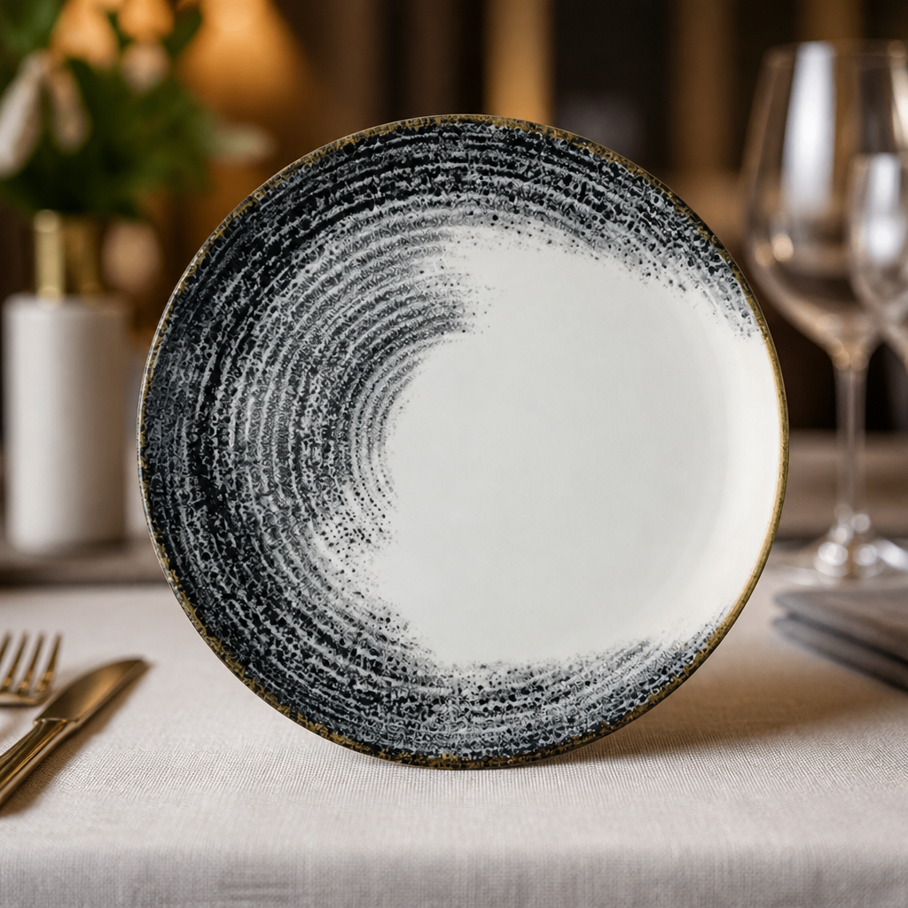Commercial Coupe Plates 260mm Black 12 Pack