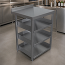 Commercial Stainless Steel Bar Shelving Station with Upstand