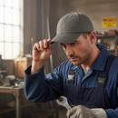 Premium 100% Cotton Twill Baseball Cap with Pre-Curved Peak and Ventilation Eyelets