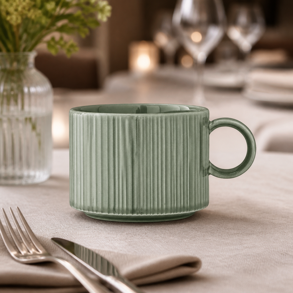 Commercial tea cups 340ml pack of 12 durable porcelain