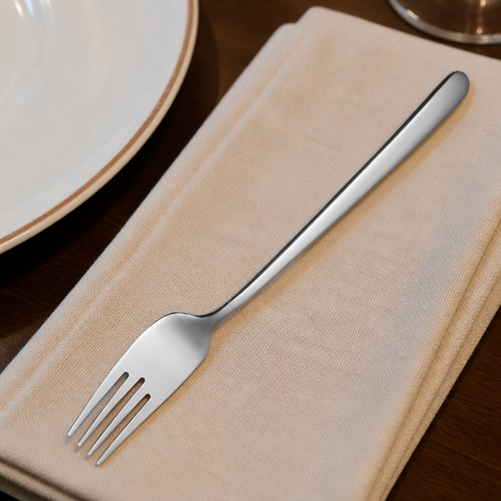 Set of 12 elegant stainless steel commercial fish forks