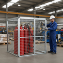 Premium Heavy Duty Gas Bottle Cage with Galvanised Finish and Safety Signage for Secure Storage