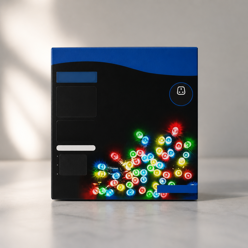 19.3m Commercial Multi-Coloured LED String Lights for Indoor/Outdoor