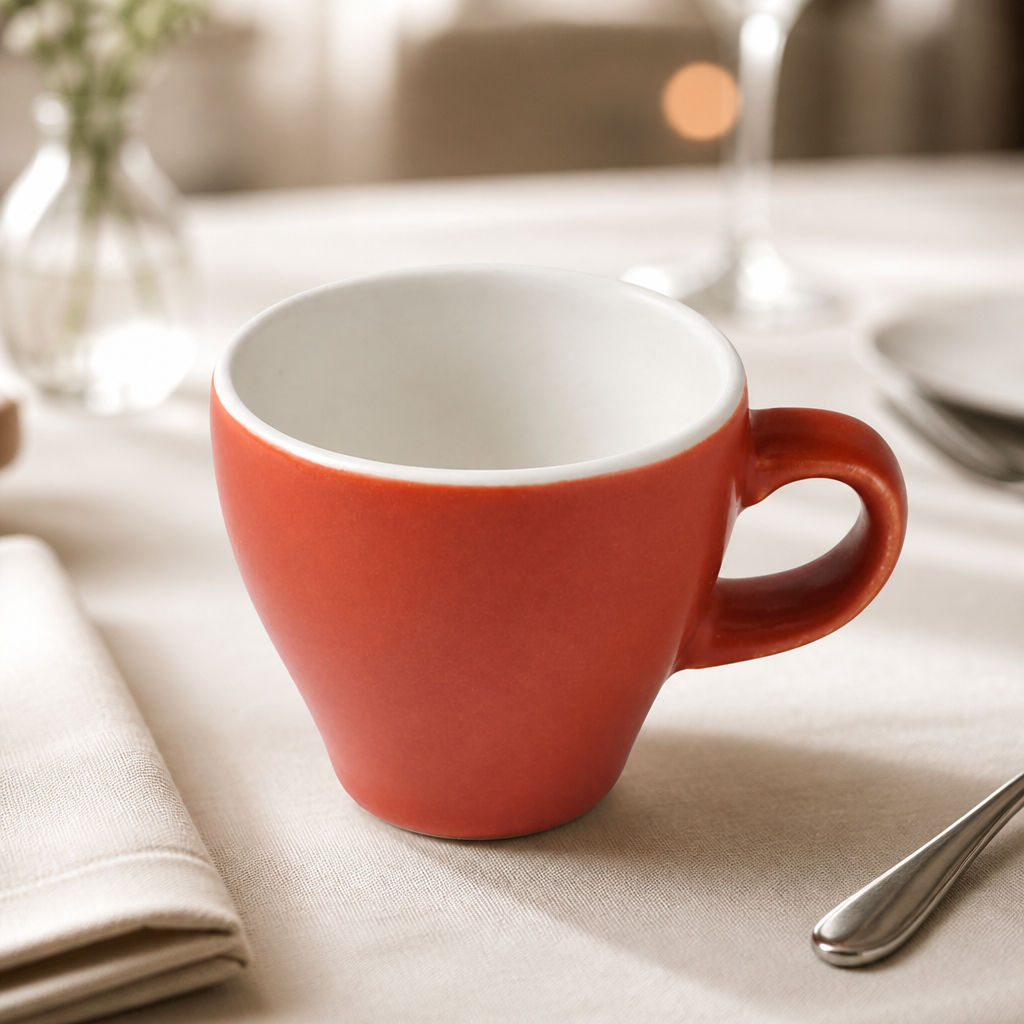 Commercial Tulip Cups Paprika 100ml - 12 Pack Ceramic Cups