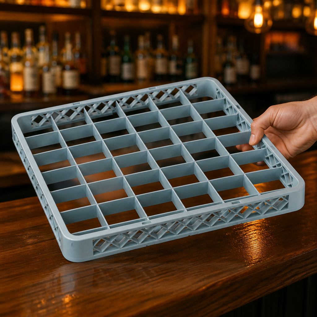 36 Compartment Commercial Glass Rack Extender for Taller Glasses