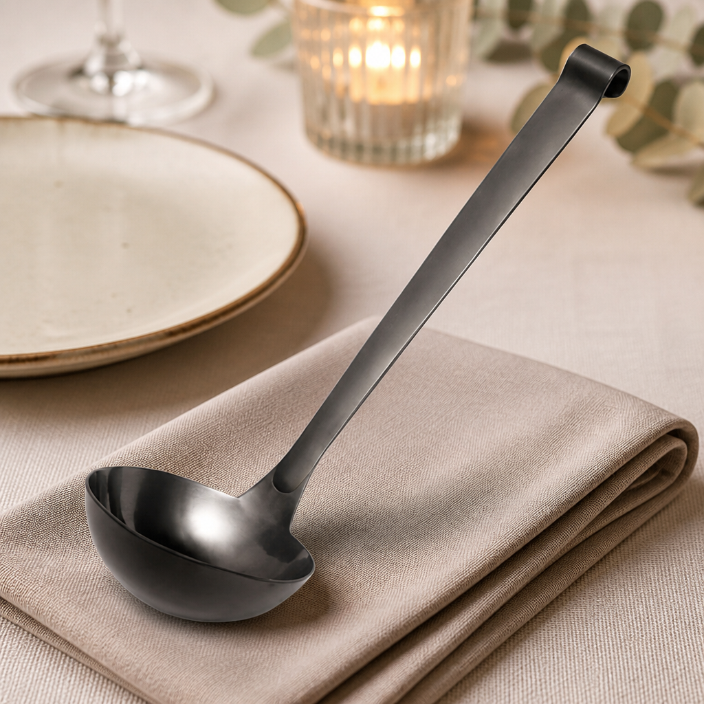 Pack of 10 Commercial Black Soup Ladles 265mm