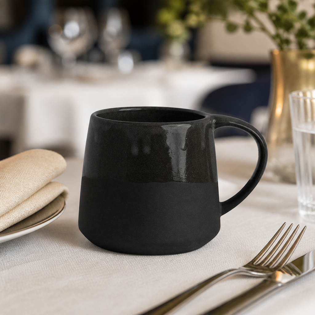 Commercial grey mugs 444ml vitrified stoneware 24 pack